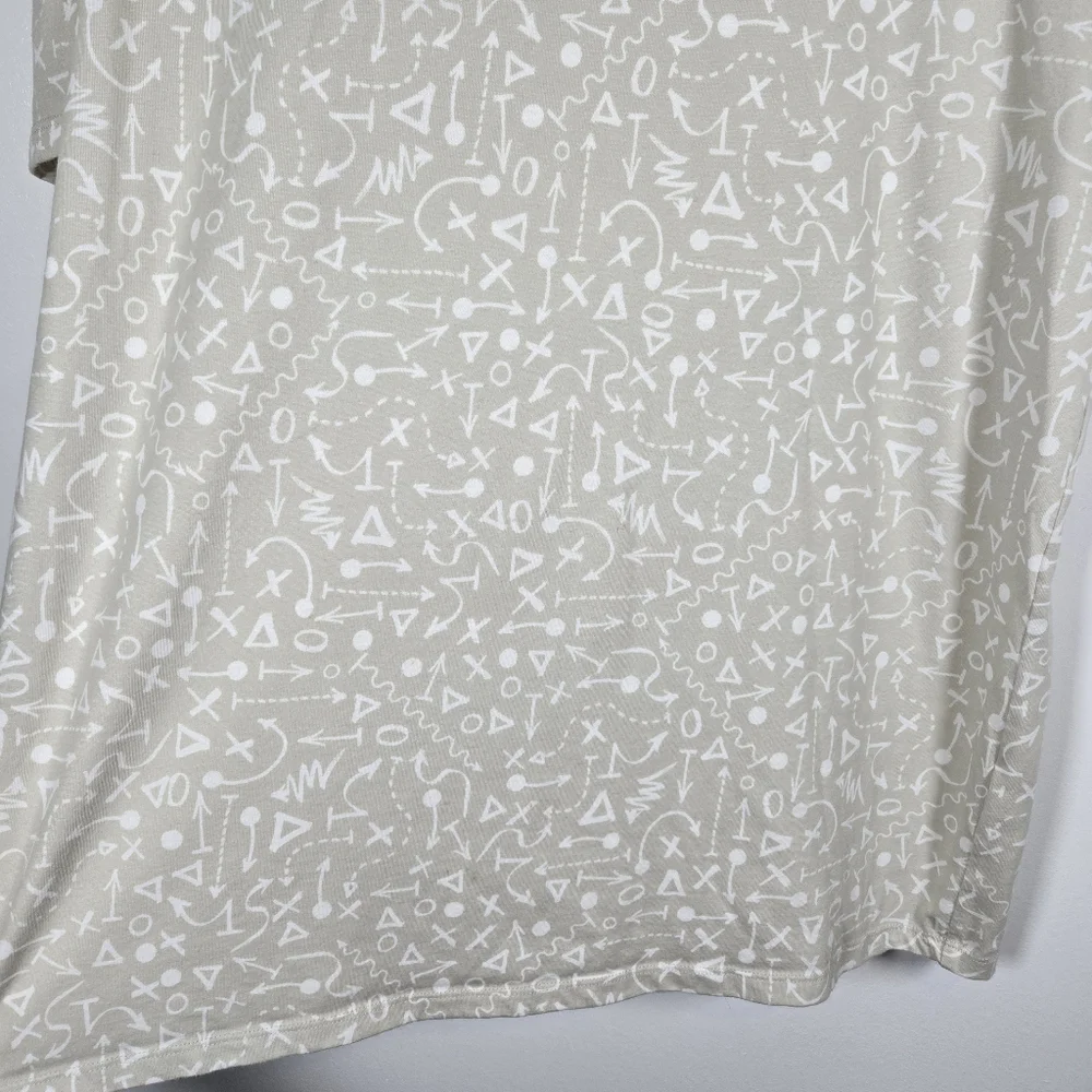 NIKE Dri Fit Athletic Cut Crew Tee T-Shirt Mens XL Football Play All Over Print
